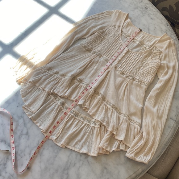 Free People, Flowy Long Sleeve Top. Sz.SM - Picture 3 of 7